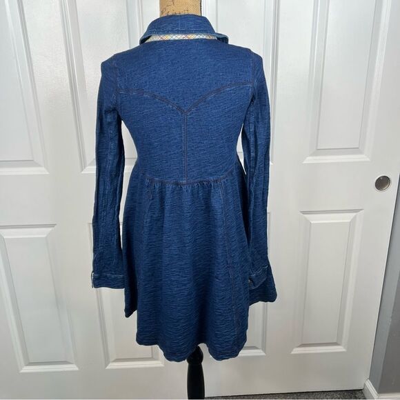 Free People Blue Long Sleeve Dress - Picture 8 of 11
